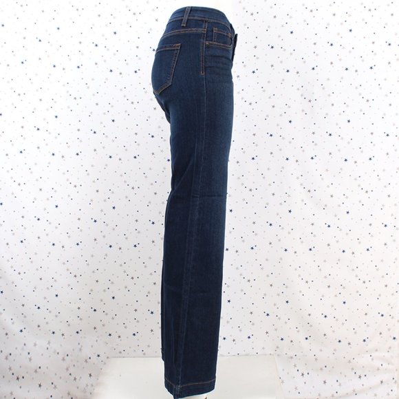 Wax Jean Wide Leg Denim Jeans Dark Size 1 Junior Size - Picture 4 of 8